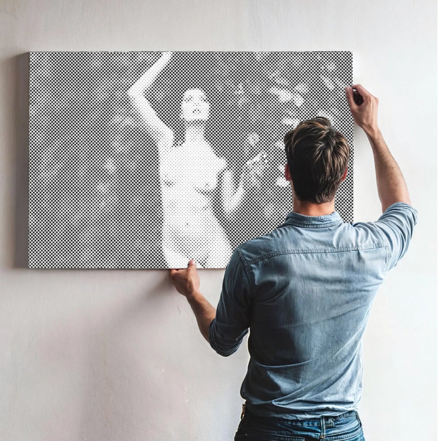 Frau in der Natur | Dot Painting