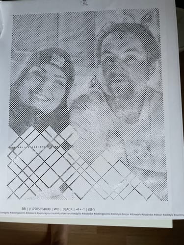 Kundenbewertung: Freude daran, wie das Punktmalerei Bild Punkt für Punkt entsteht und eigene Muster in den Punkten möglich sind.