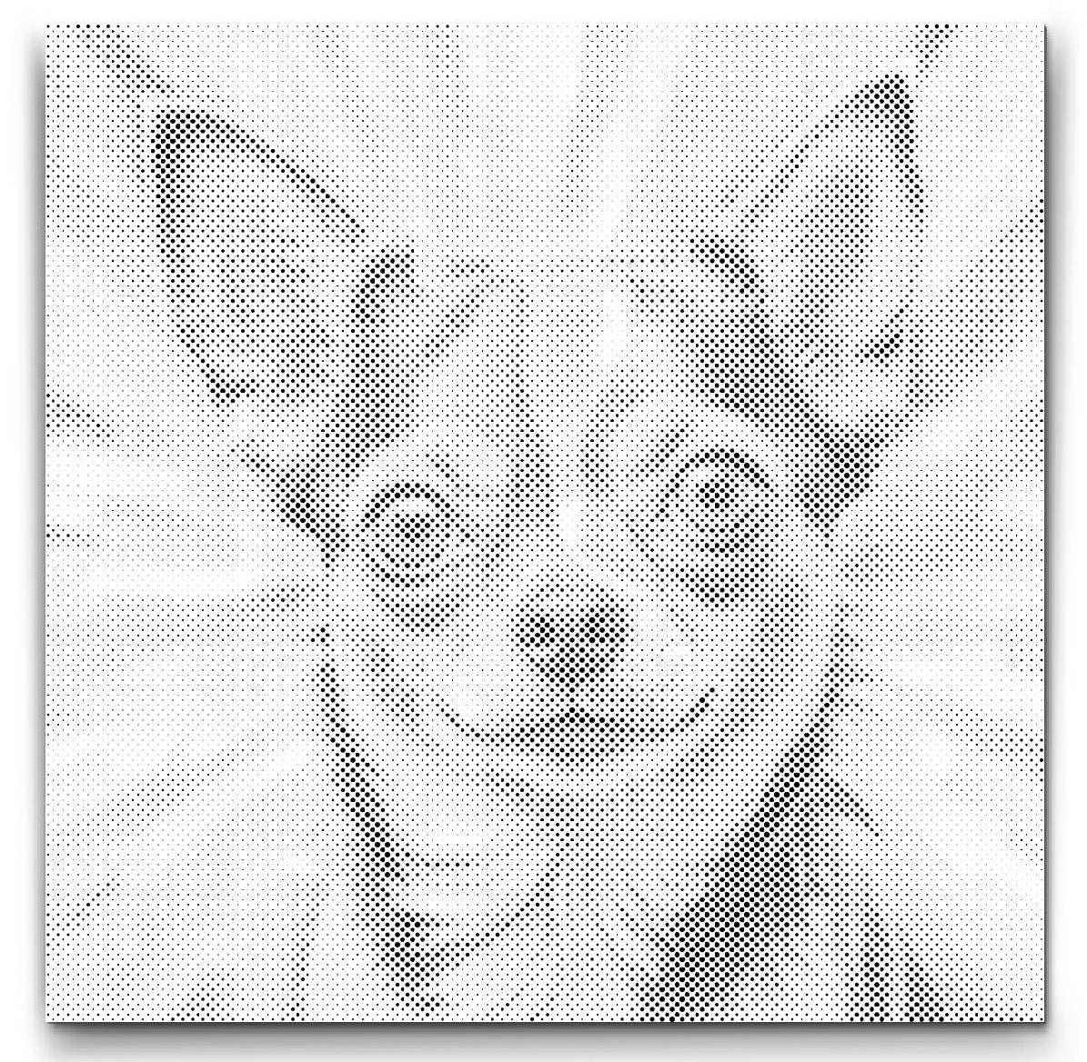 Chihuahua | Punktmalerei Set als fertiges Punktmalerei Kunstwerk