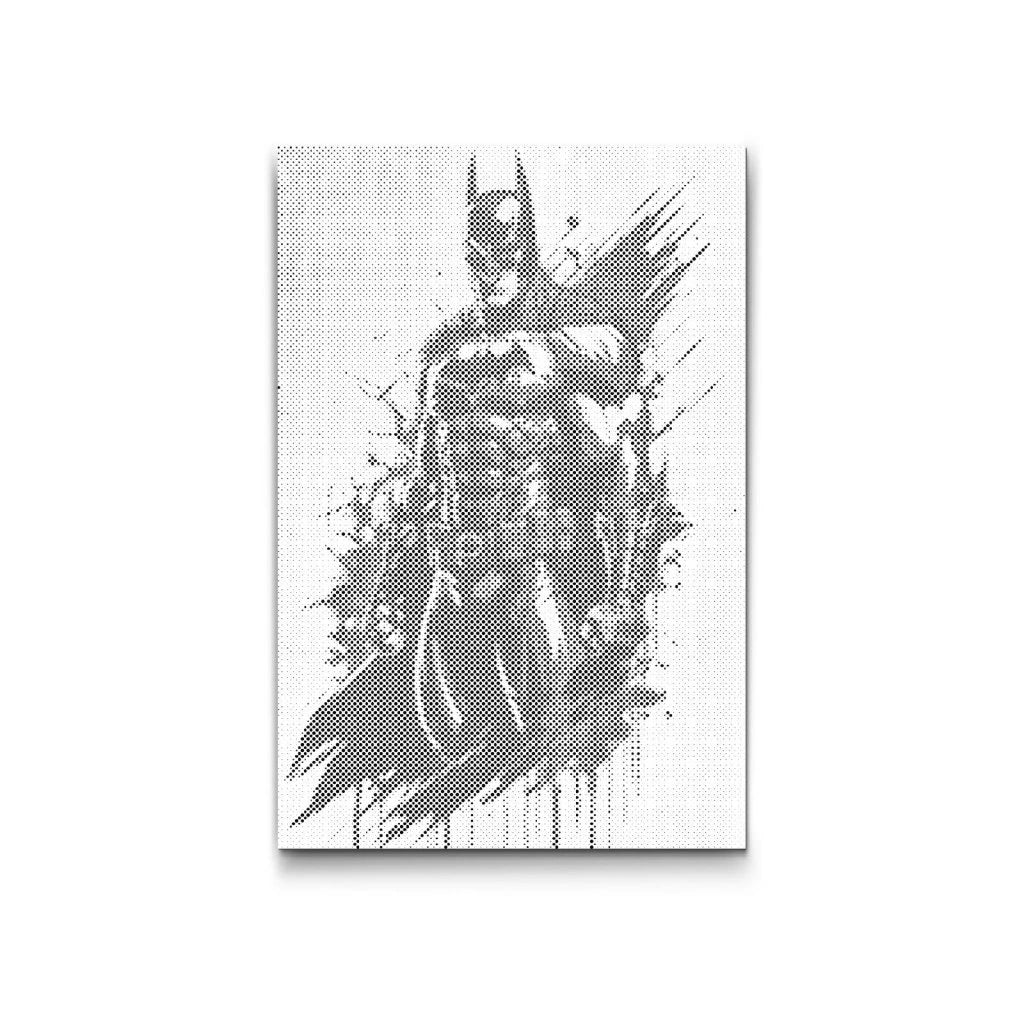 BATMAN™ lizenziertes Dot Painting – Dark Knight mit Cape, dynamischer Stil