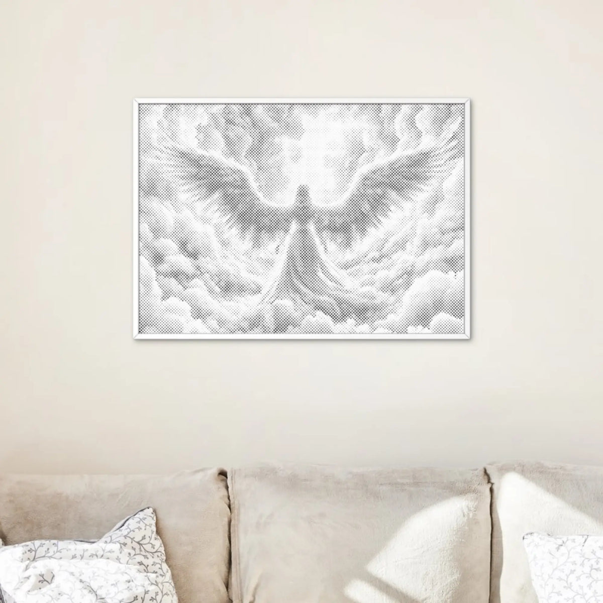 Angel Wings | Punktmalerei Set als fertiges Punktmalerei Kunstwerk