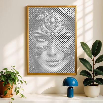 Arab Frau mit Juwelmaske | Punktmalerei Set