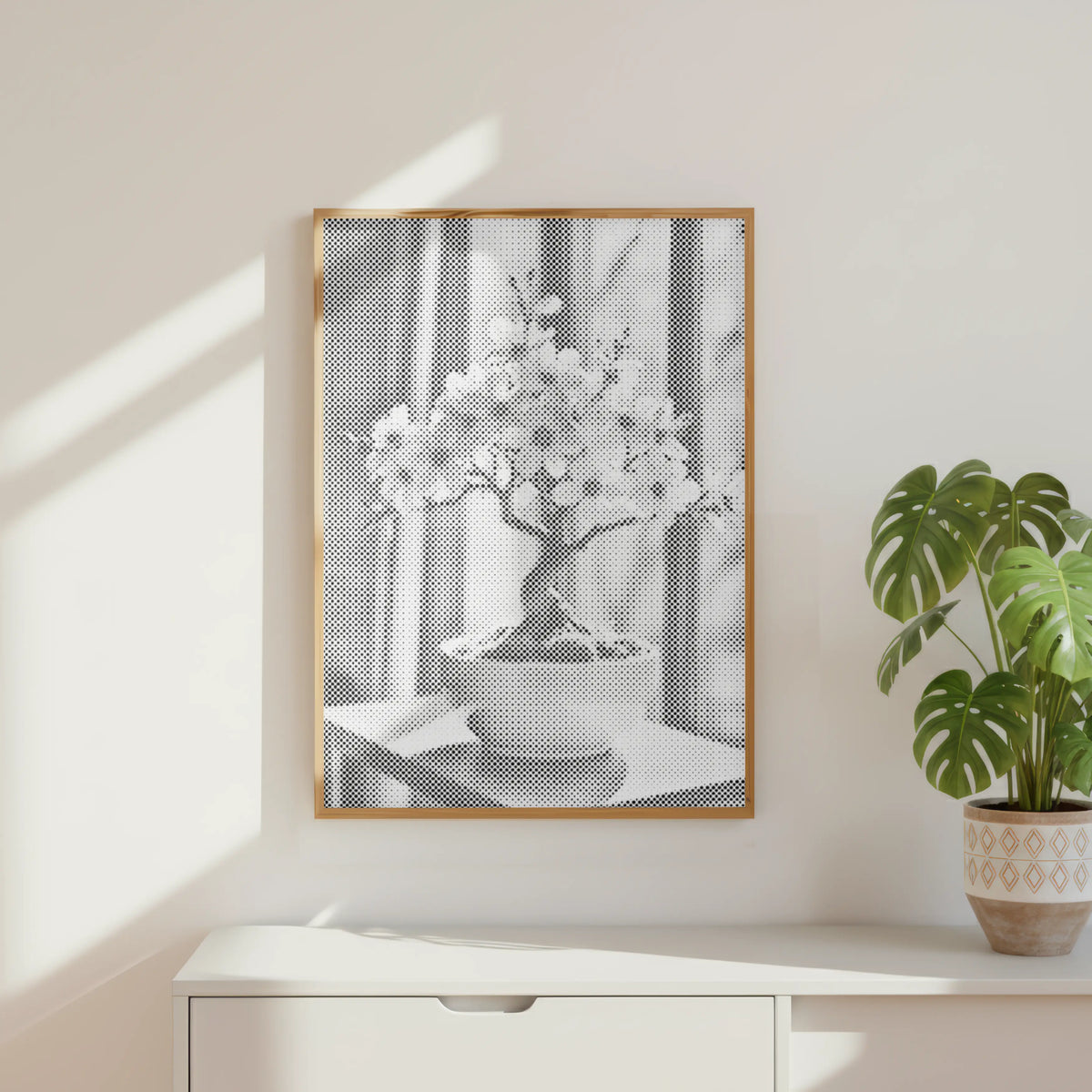 Bonsai Ruhe | Punktmalerei Set als fertiges Punktmalerei Kunstwerk