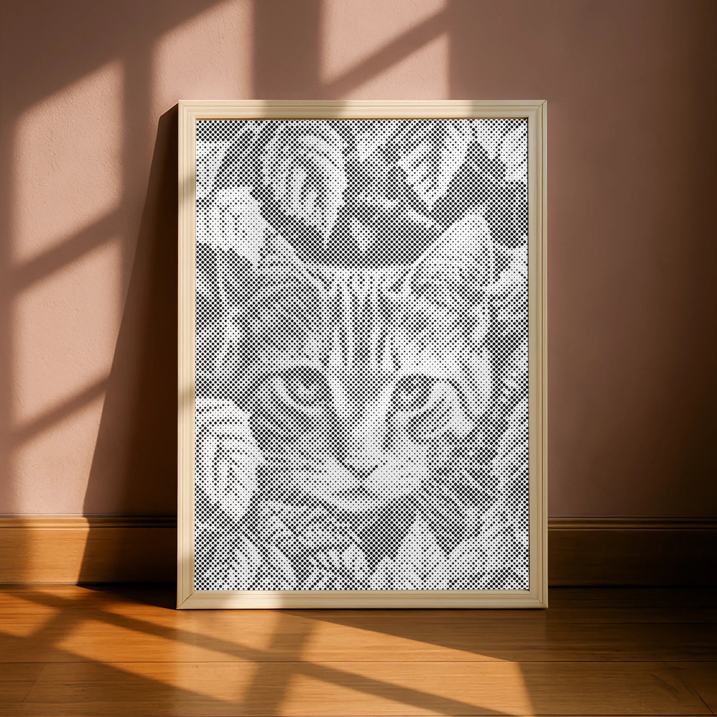Katze im Blätterspiel | Punktmalerei Set