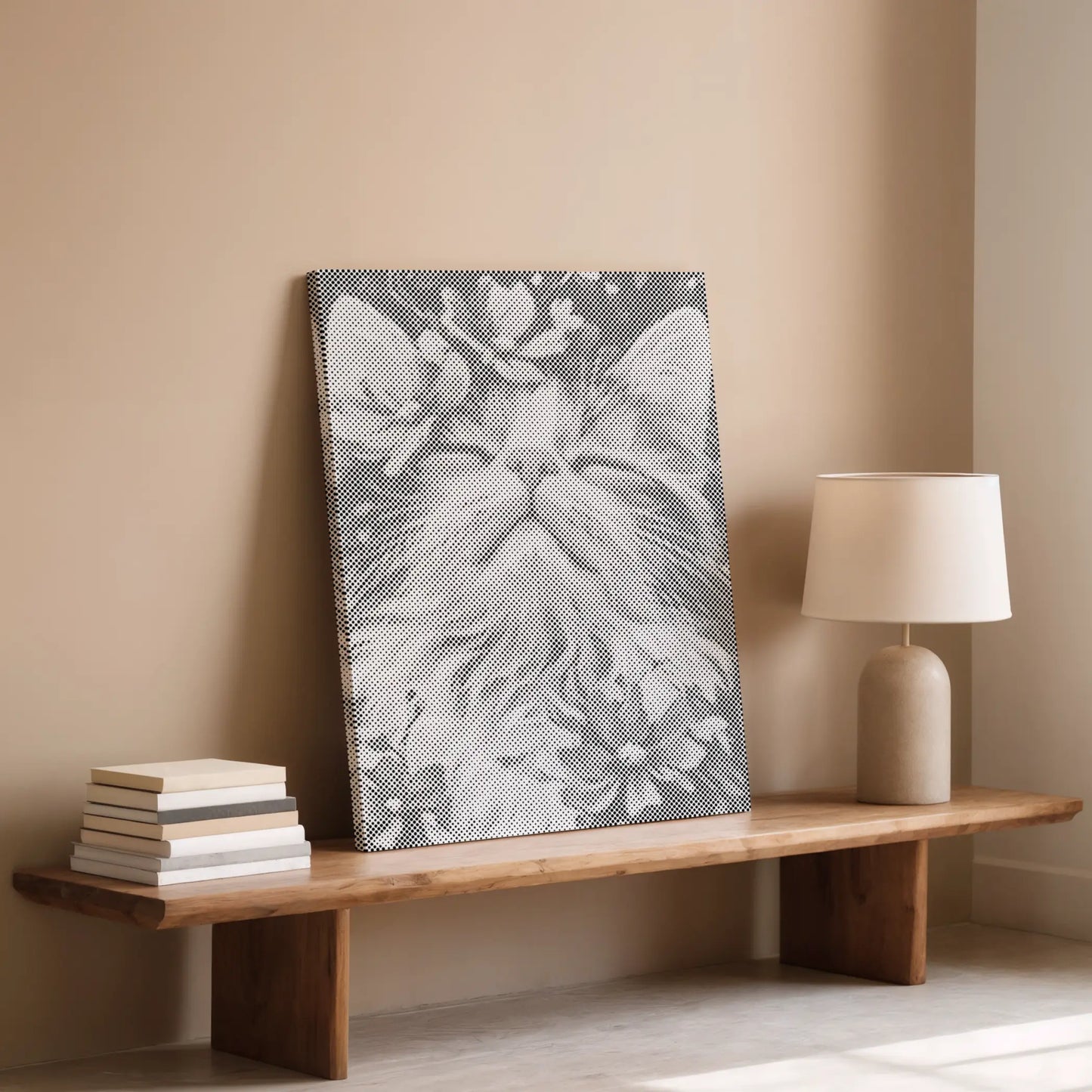 Katzen mit Blumen Wandbild | Punktmalerei Set