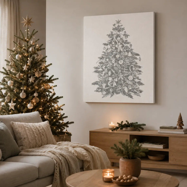 Weihnachtsbaum – Festliche Punktmalerei – Punktmalerei