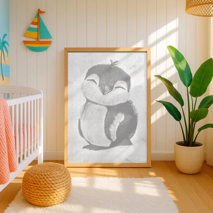 Niedlicher Baby Pinguin | Punktmalerei Set