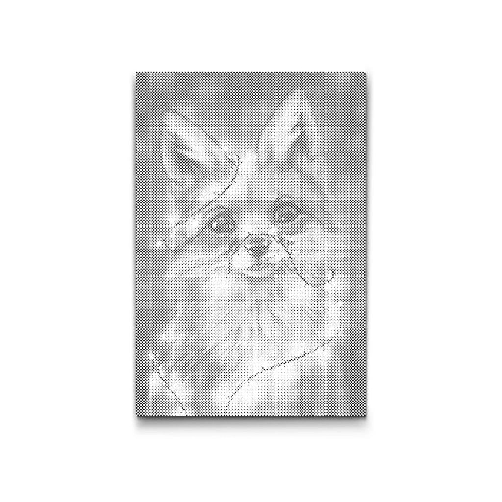 Zauber Fuchs | Punktmalerei Set als fertiges Punktmalerei Kunstwerk