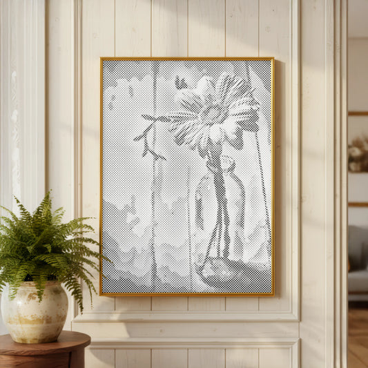 Blume im Glas Stillleben | Punktmalerei Set
