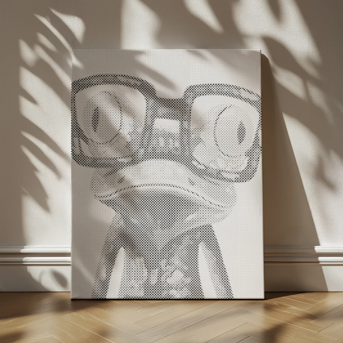 Frosch mit Brille | Punktmalerei Set als fertiges Punktmalerei Kunstwerk