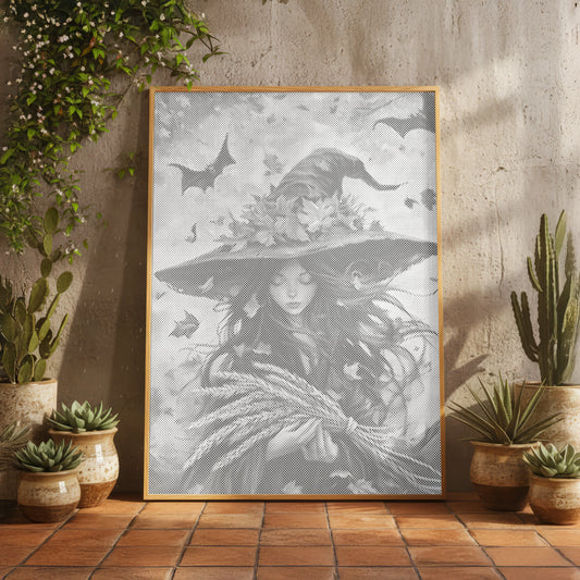 Erntehexe – Herbst Halloween | Punktmalerei Set