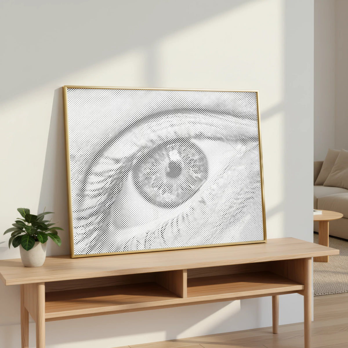 Menschliches Auge | Punktmalerei Set als fertiges Punktmalerei Kunstwerk
