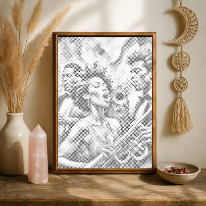 Jazz Sänger | Punktmalerei Set