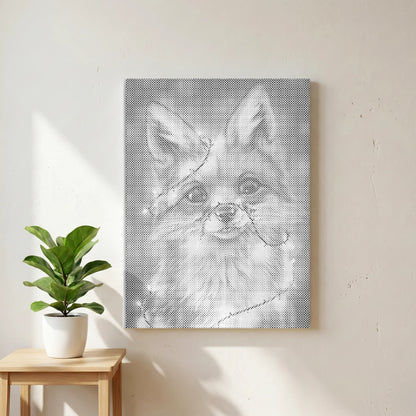 Zauber Fuchs – Punktmalerei – Detailansicht
