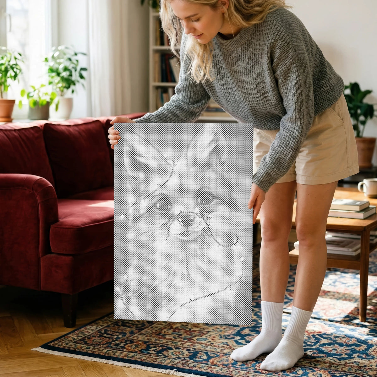 Zauber Fuchs – Punktmalerei – Detailansicht