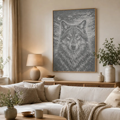 Wolf im Mondlicht| Punktmalerei Set