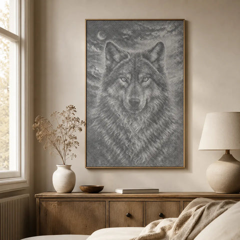 Wolf im Mondlicht| Punktmalerei Set