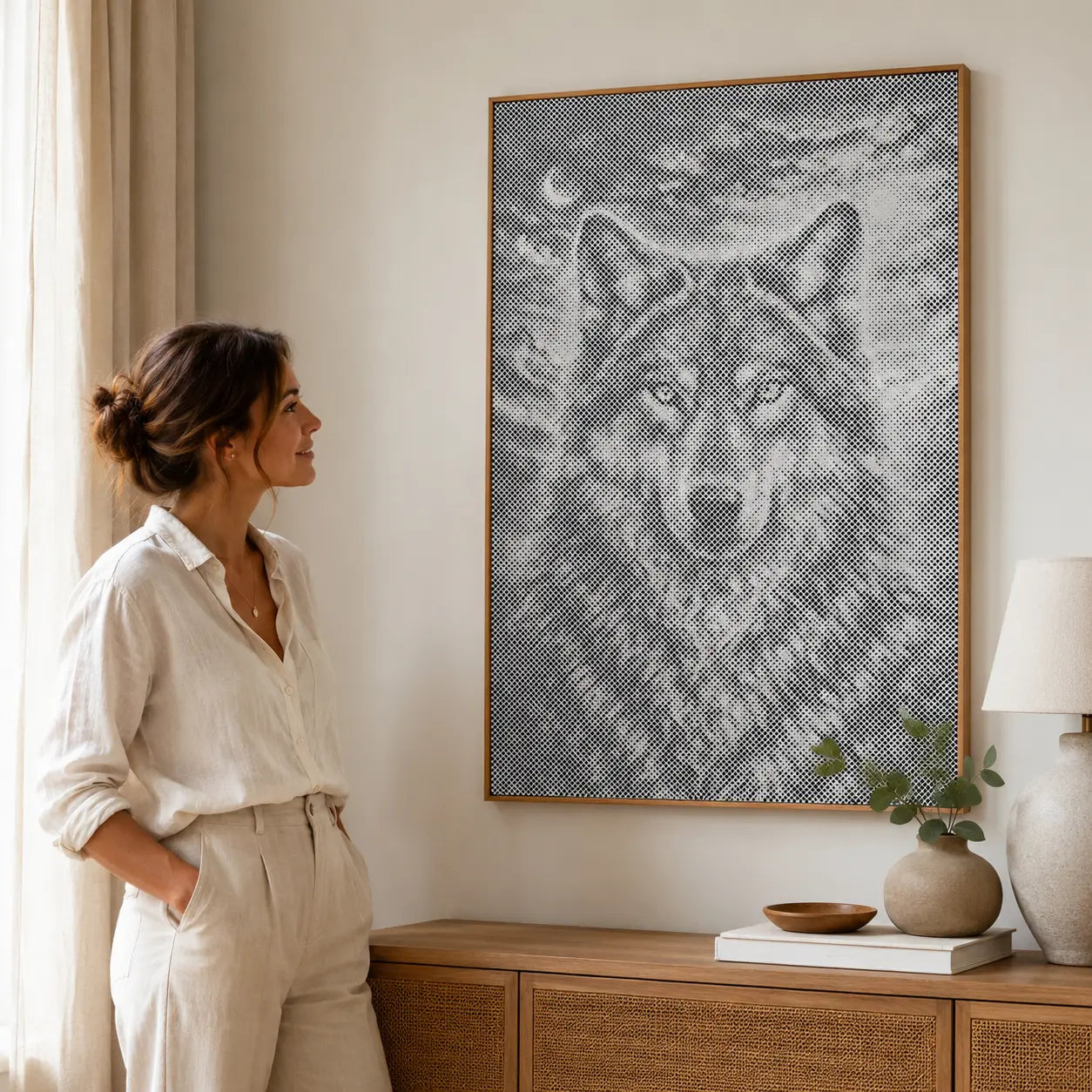 Wolf im Mondlicht| Punktmalerei Set