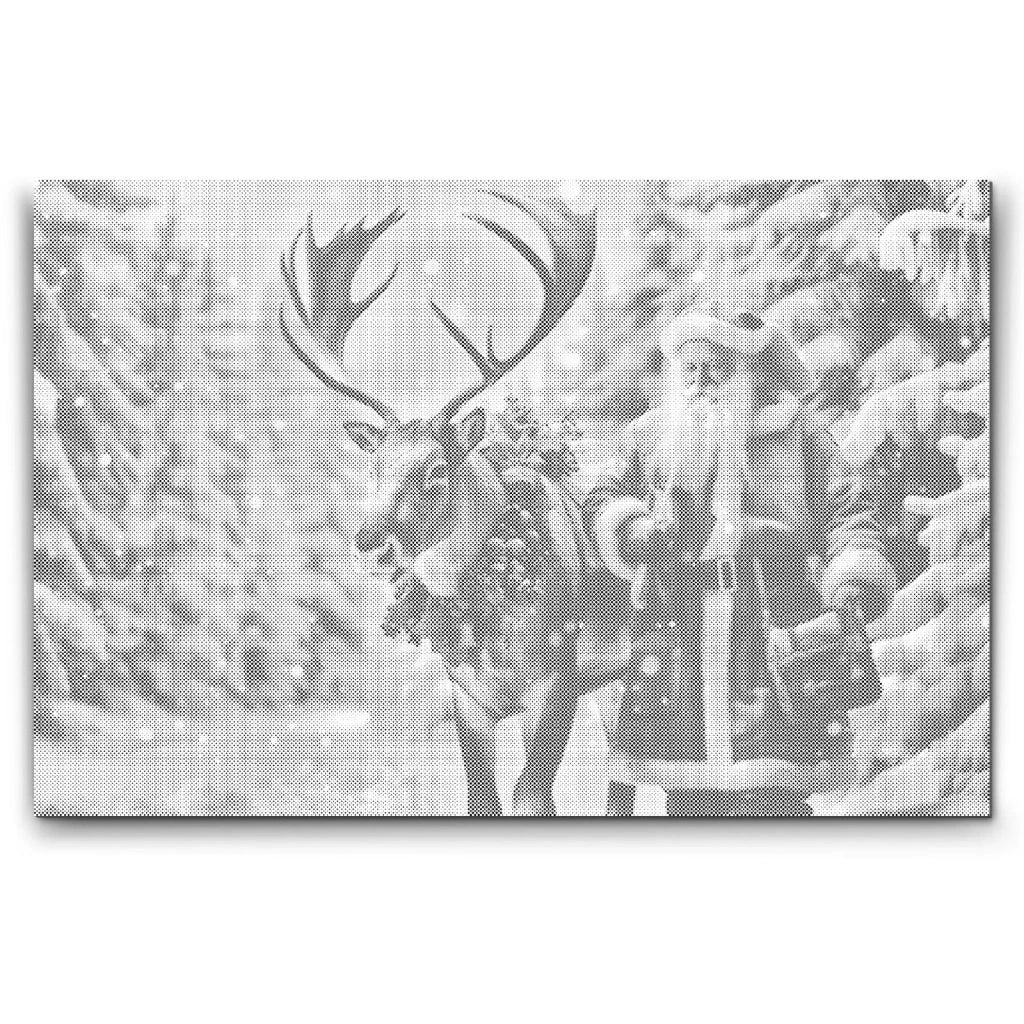 punktmalerei weihnachtsbaum vorlage auf leinwand