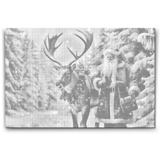 punktmalerei weihnachtsbaum vorlage auf leinwand