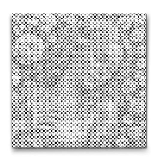 Punktmalerei "Schlafende Schönheit" – Dot Painting Wandbild | Punkt-Malerei.de