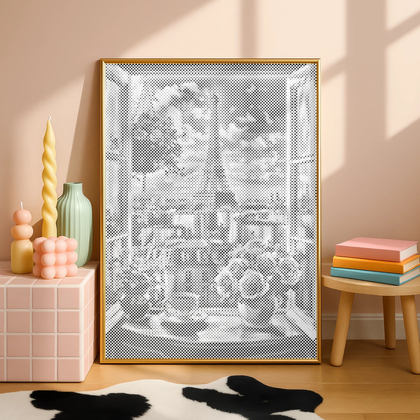 Pariser Fensterblick – Eiffelturm | Punktmalerei Set