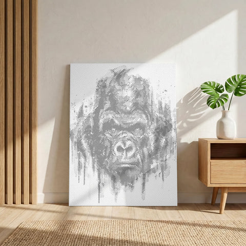 Wilder Blick Gorilla | Punktmalerei Set