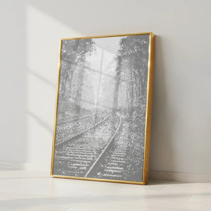 Gleise im Nebel – Wald | Punktmalerei Set