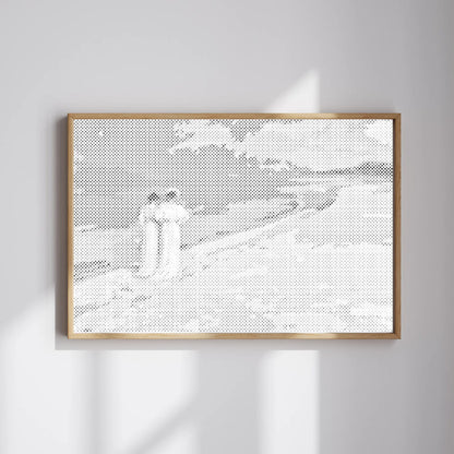 Romantischer Spaziergang am Strand | Punktmalerei Set