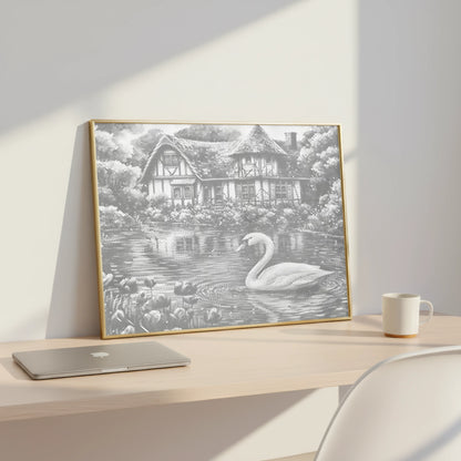 Schwan am See | Punktmalerei Set