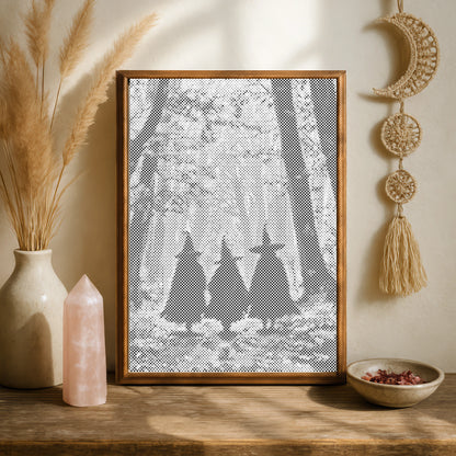 Drei Hexen im Wald – Halloween | Punktmalerei Set