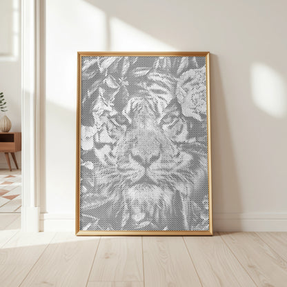 Tiger im Blätterdickicht | Punktmalerei Set