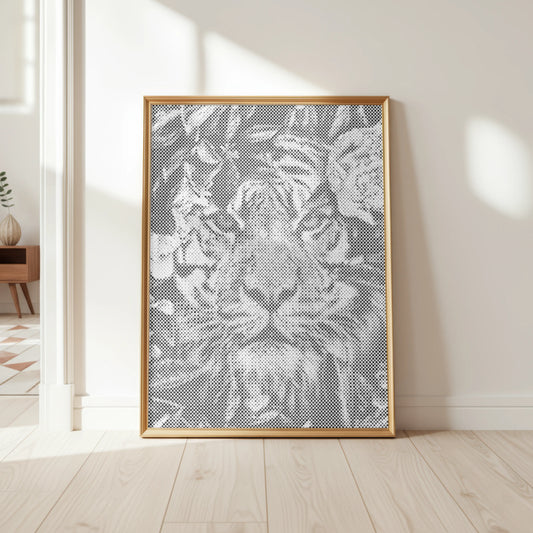 Tiger im Blätterdickicht | Punktmalerei Set
