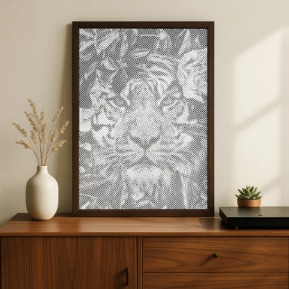 Tiger im Blätterdickicht | Punktmalerei Set