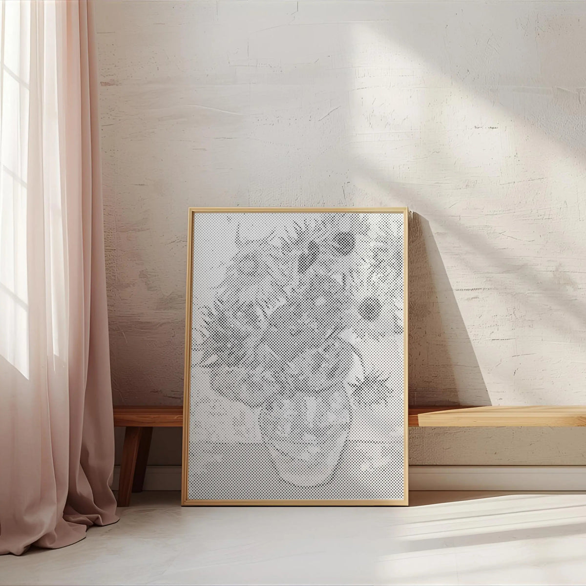 Sonnenblumen von Van Gogh | Punktmalerei Set als fertiges Punktmalerei Kunstwerk