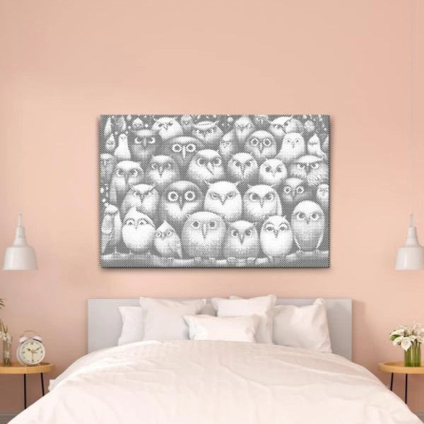 Vögel, Vögel, Vögel | Punktmalerei Set als fertiges Punktmalerei Kunstwerk