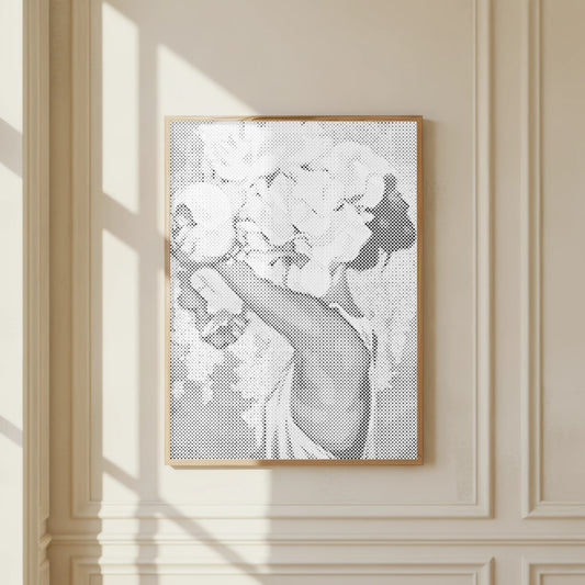 Frau mit Blumenkrone | Punktmalerei Set