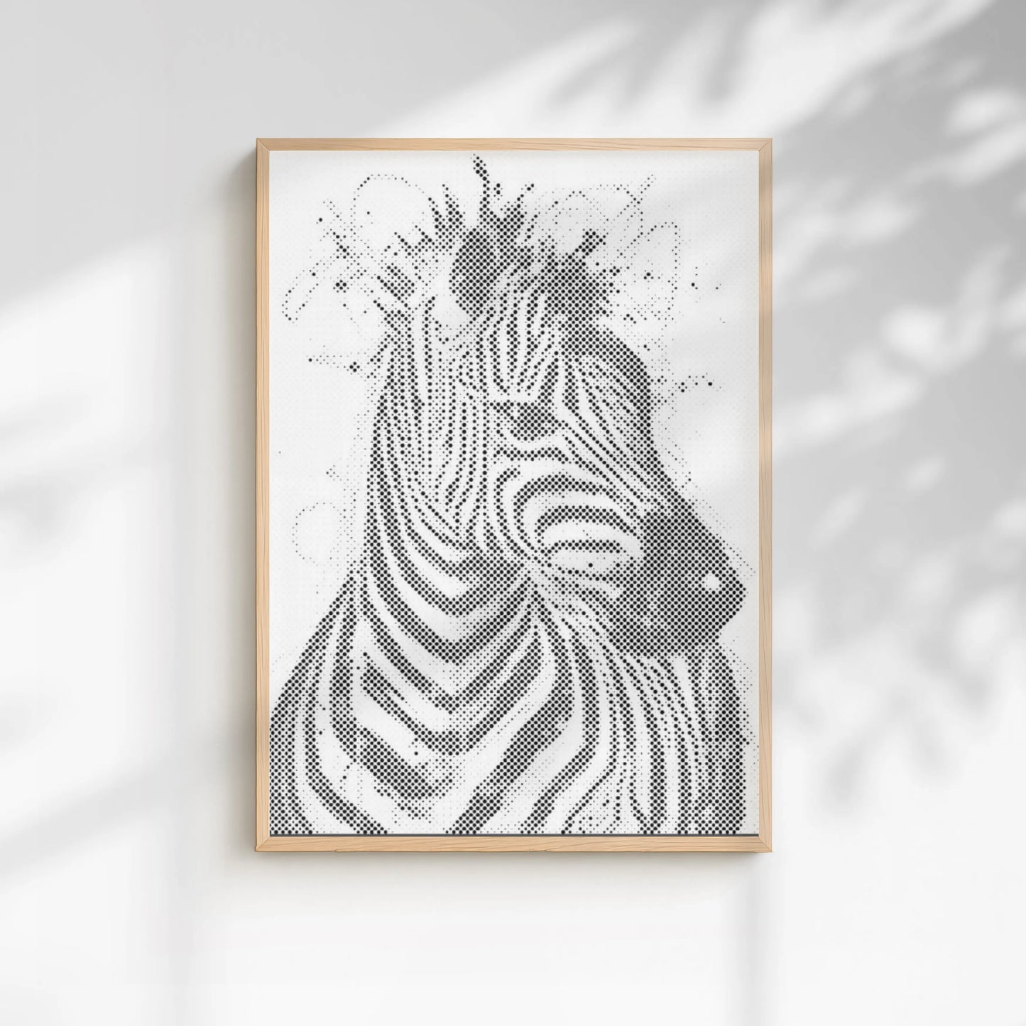 Zebra Wandbild Modern | Punktmalerei Set