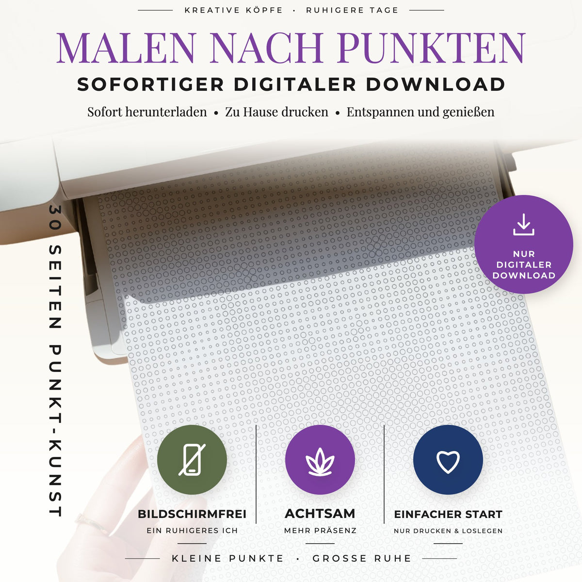 Druckbares Katzenporträts Punktmalerei-Buch für A4- und US-Letter-Seiten
