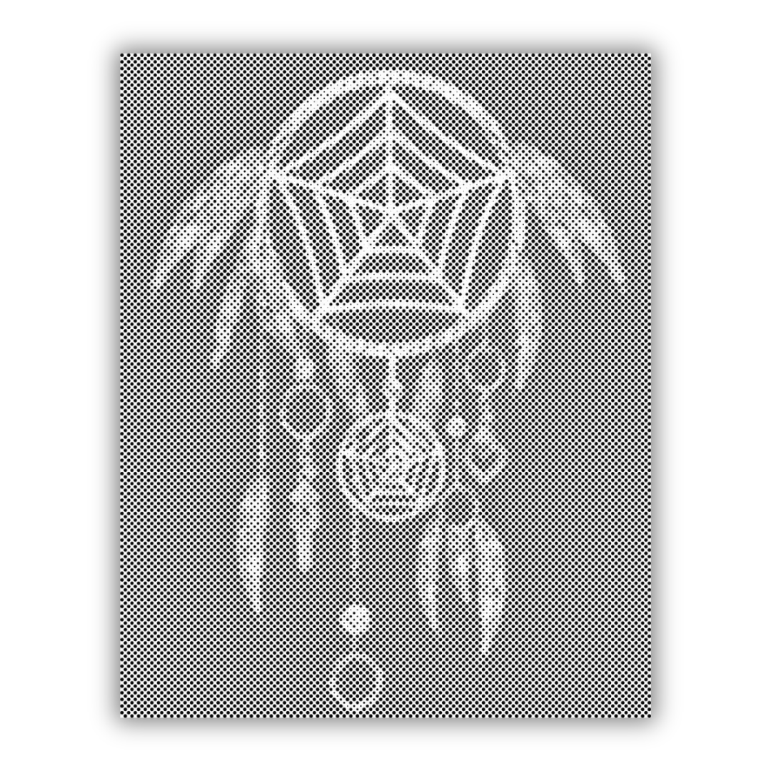 Traumfänger Dream Catcher | Punktmalerei Set als fertiges Punktmalerei Kunstwerk