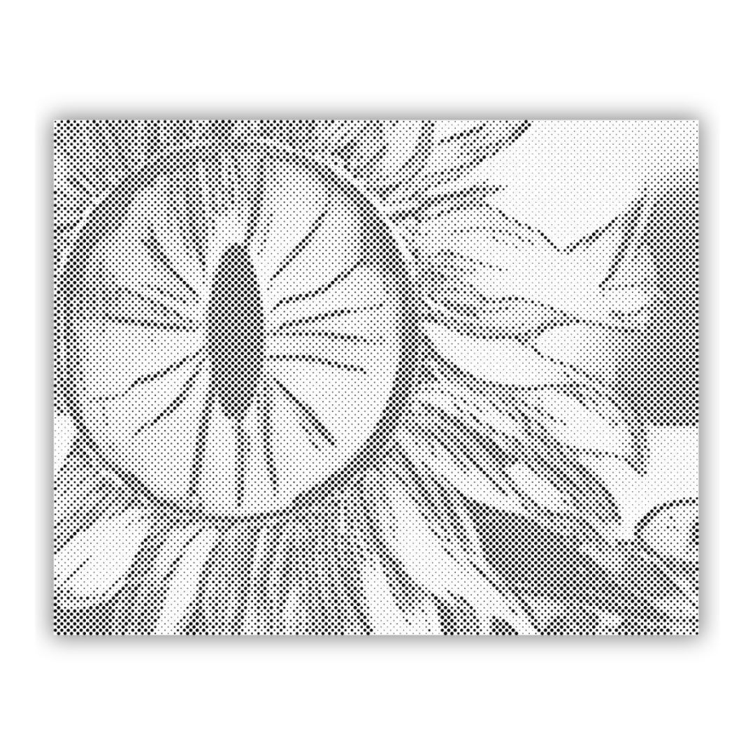 Sonnenblumenauge | Punktmalerei Set als fertiges Punktmalerei Kunstwerk