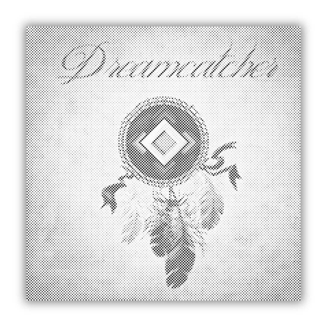 Traumfänger mit Federn | Punktmalerei Set als fertiges Punktmalerei Kunstwerk
