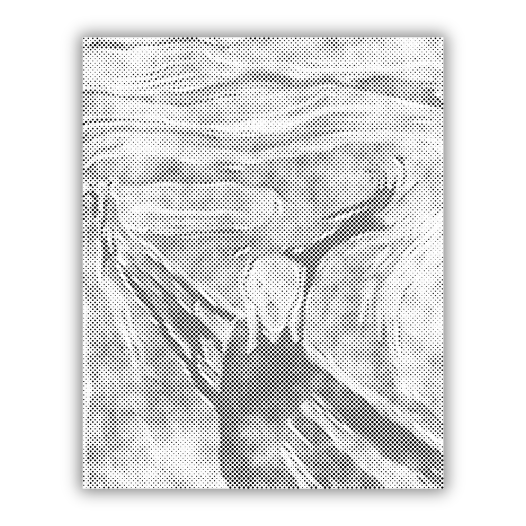 Edvard Munch – The Scream | Punktmalerei Set als fertiges Punktmalerei Kunstwerk