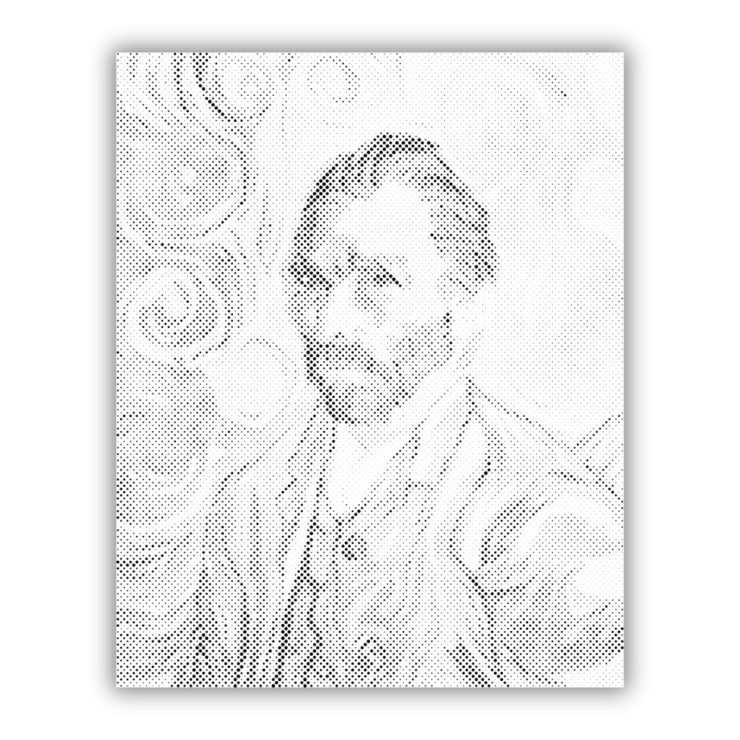 Selbstporträt Van Gogh | Punktmalerei Set als fertiges Punktmalerei Kunstwerk