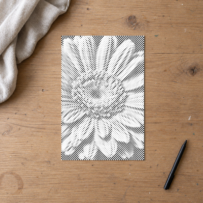 Gerbera Blume | Punktmalerei Set als fertiges Punktmalerei Kunstwerk