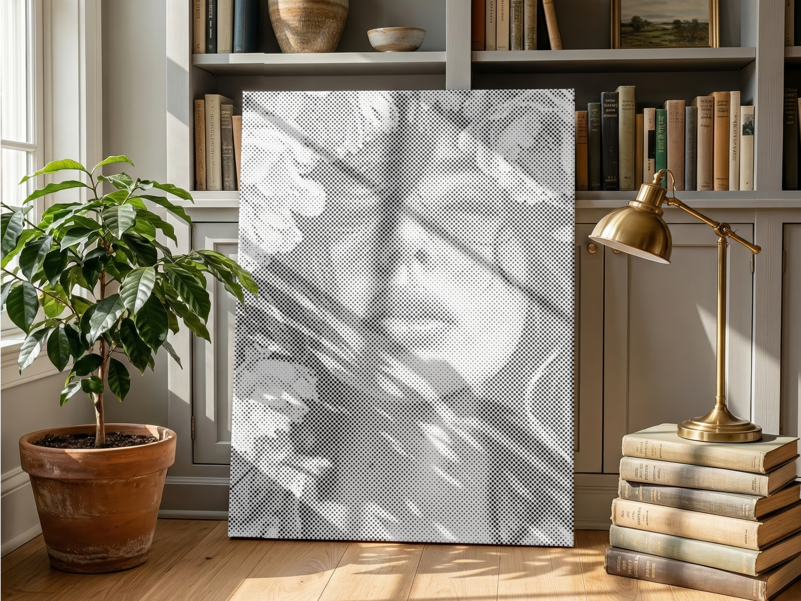 Paint By Dots premium dot painting artwork in a calm Scandinavian interior
