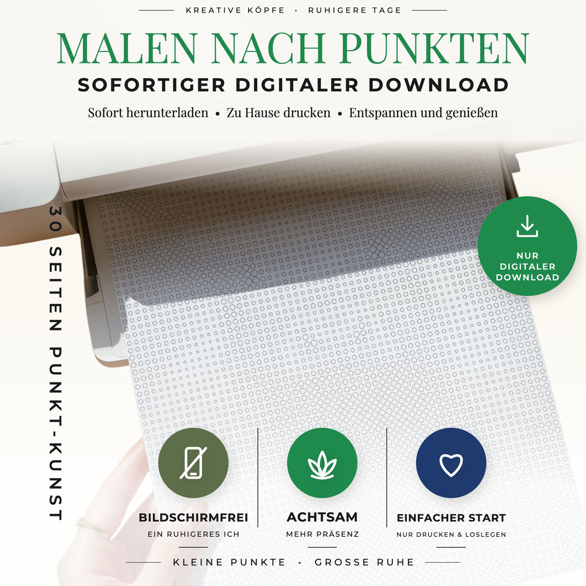 Druckbares Waldtiere Punktmalerei-Buch für A4- und US-Letter-Seiten
