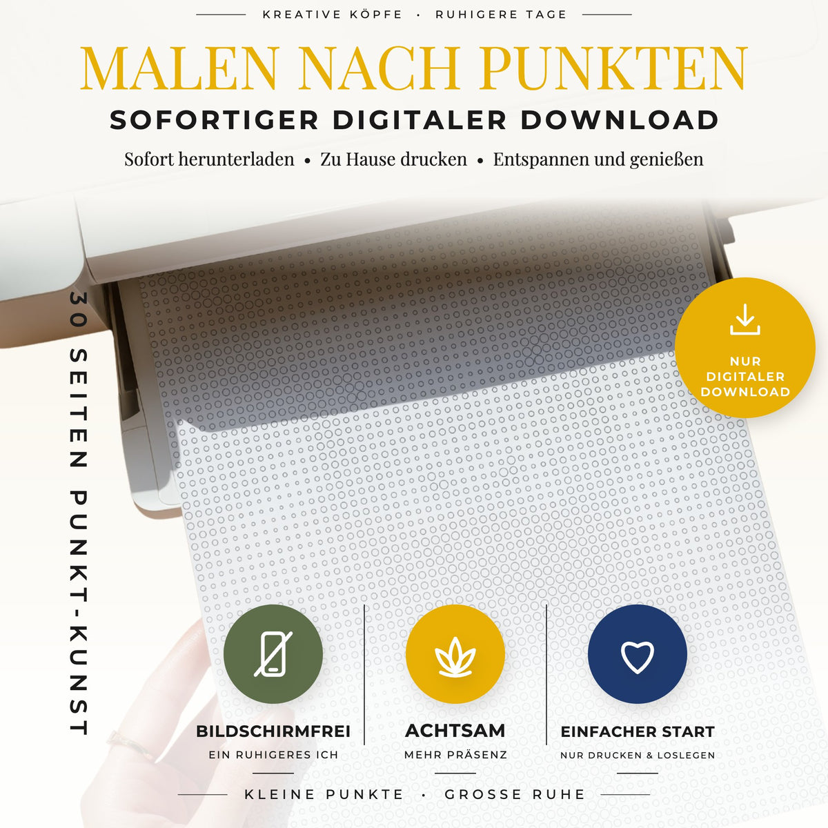Druckbares Wahrzeichen Punktmalerei-Buch für A4- und US-Letter-Seiten